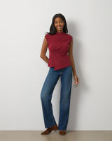 Funnel Neck Asymmetric Top