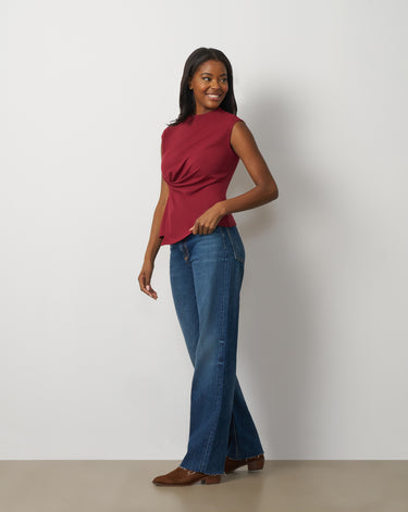 Funnel Neck Asymmetric Top