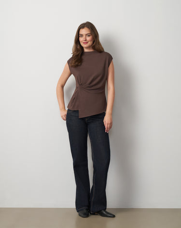 Funnel Neck Asymmetric Top