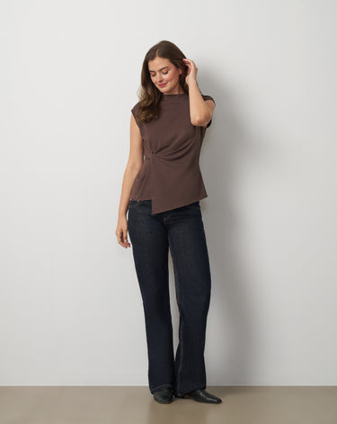 Funnel Neck Asymmetric Top