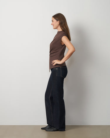 Funnel Neck Asymmetric Top