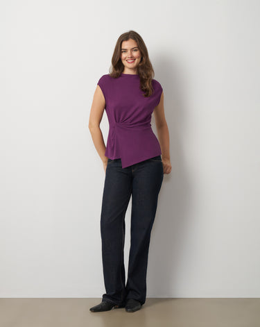 Funnel Neck Asymmetric Top