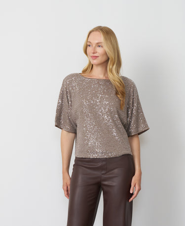 Sequin Dolman Sleeve Top