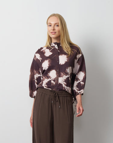 Floral Print Balloon Sleeve Blouse