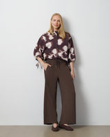 Floral Print Balloon Sleeve Blouse