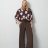 Floral Print Balloon Sleeve Blouse