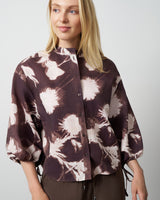 Floral Print Balloon Sleeve Blouse