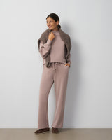 Mockneck Modal Top & Wide Leg Pant