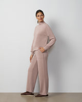 Mockneck Modal Top & Wide Leg Pant