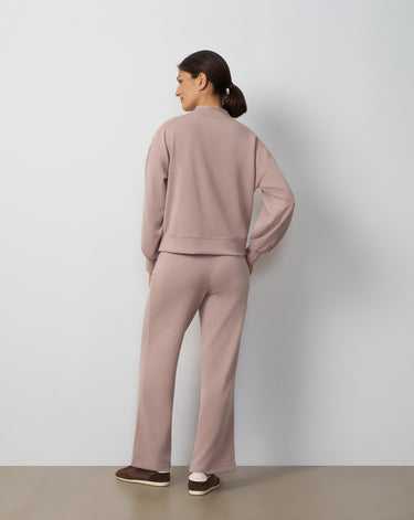 Mockneck Modal Top & Wide Leg Pant