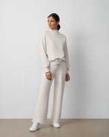 Mockneck Modal Top & Wide Leg Pant