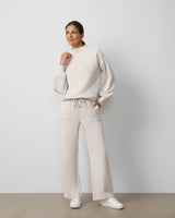 Mockneck Modal Top & Wide Leg Pant