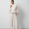 Mockneck Modal Top & Wide Leg Pant