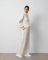 Mockneck Modal Top & Wide Leg Pant