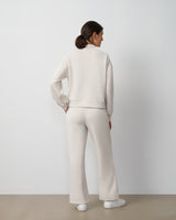 Mockneck Modal Top & Wide Leg Pant