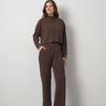 3-Piece Rib Mock Neck Top and Pant Set