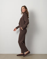 3-Piece Rib Mock Neck Top and Pant Set