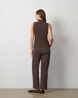 3-Piece Rib Mock Neck Top and Pant Set