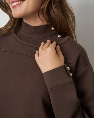 3-Piece Rib Mock Neck Top and Pant Set
