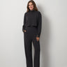 3-Piece Rib Mock Neck Top and Pant Set