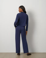 3-Piece Rib Mock Neck Top and Pant Set