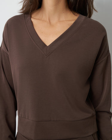 V-Neck Dolman Top & Wide Leg Pant Set