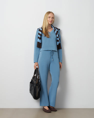 V-Neck Dolman Top & Wide Leg Pant Set