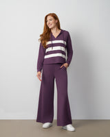 Stripe Hoodie & Wide Leg Pant Set