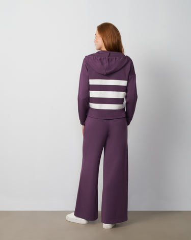 Stripe Hoodie & Wide Leg Pant Set