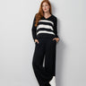 Stripe Hoodie & Wide Leg Pant Set