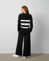 Stripe Hoodie & Wide Leg Pant Set