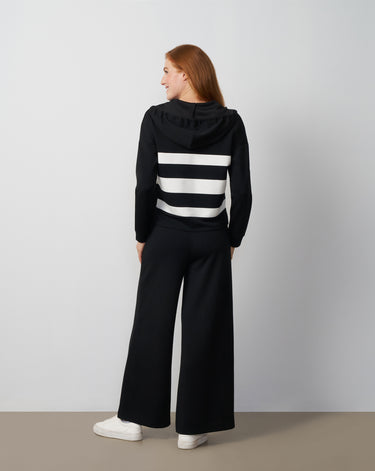 Stripe Hoodie & Wide Leg Pant Set