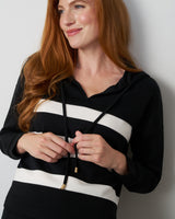 Stripe Hoodie & Wide Leg Pant Set