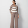Stripe Hoodie & Wide Leg Pant Set