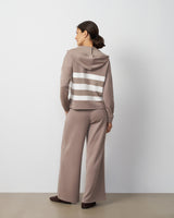 Stripe Hoodie & Wide Leg Pant Set