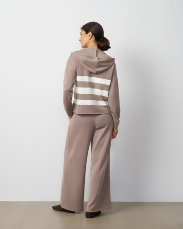 Stripe Hoodie & Wide Leg Pant Set
