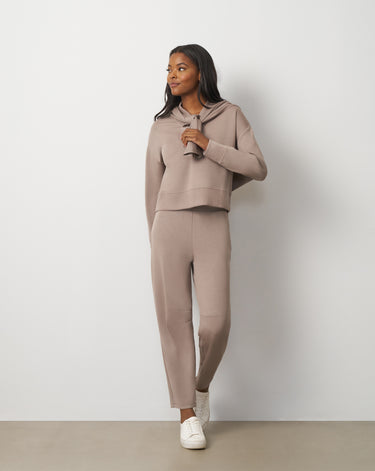V-Neck Rib Trim Top & Pant Set