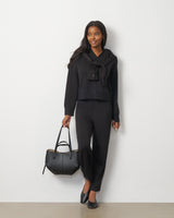 V-Neck Rib Trim Top & Pant Set