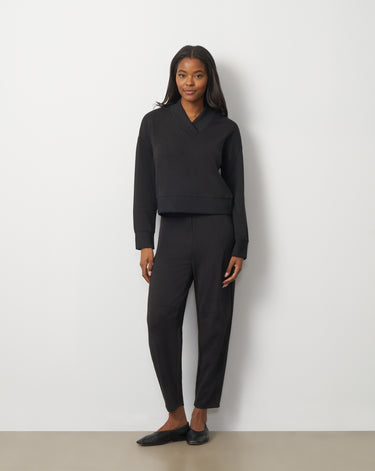 V-Neck Rib Trim Top & Pant Set