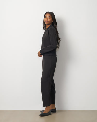 V-Neck Rib Trim Top & Pant Set
