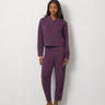 V-Neck Rib Trim Top & Pant Set