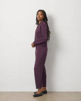 V-Neck Rib Trim Top & Pant Set