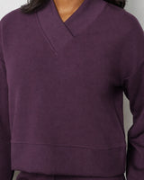 V-Neck Rib Trim Top & Pant Set