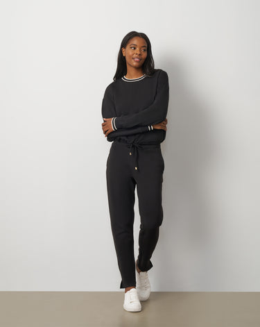 Drawstring Hem Pullover & Straight Leg Pant Set