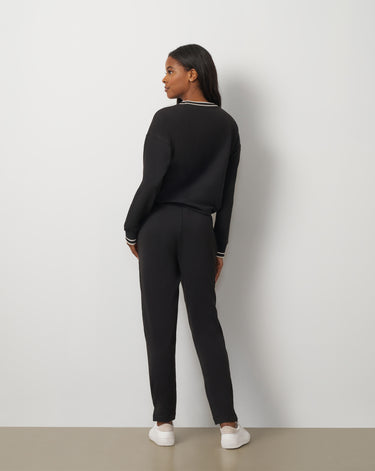 Drawstring Hem Pullover & Straight Leg Pant Set