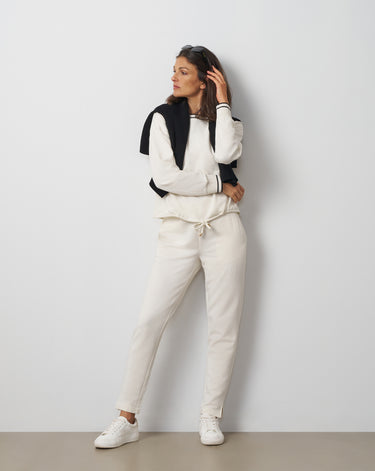 Drawstring Hem Pullover & Straight Leg Pant Set