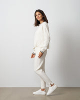 Drawstring Hem Pullover & Straight Leg Pant Set