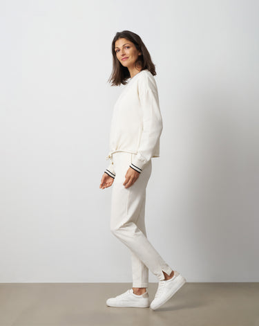 Drawstring Hem Pullover & Straight Leg Pant Set