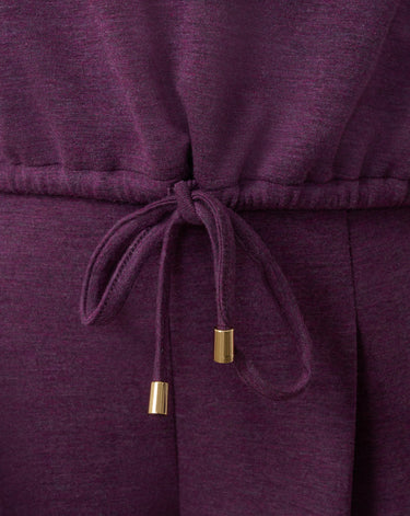 Half Zip Drawstring Top & Straight Leg Pant Set