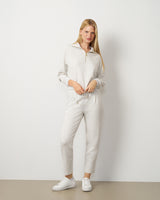 Half Zip Drawstring Top & Straight Leg Pant Set